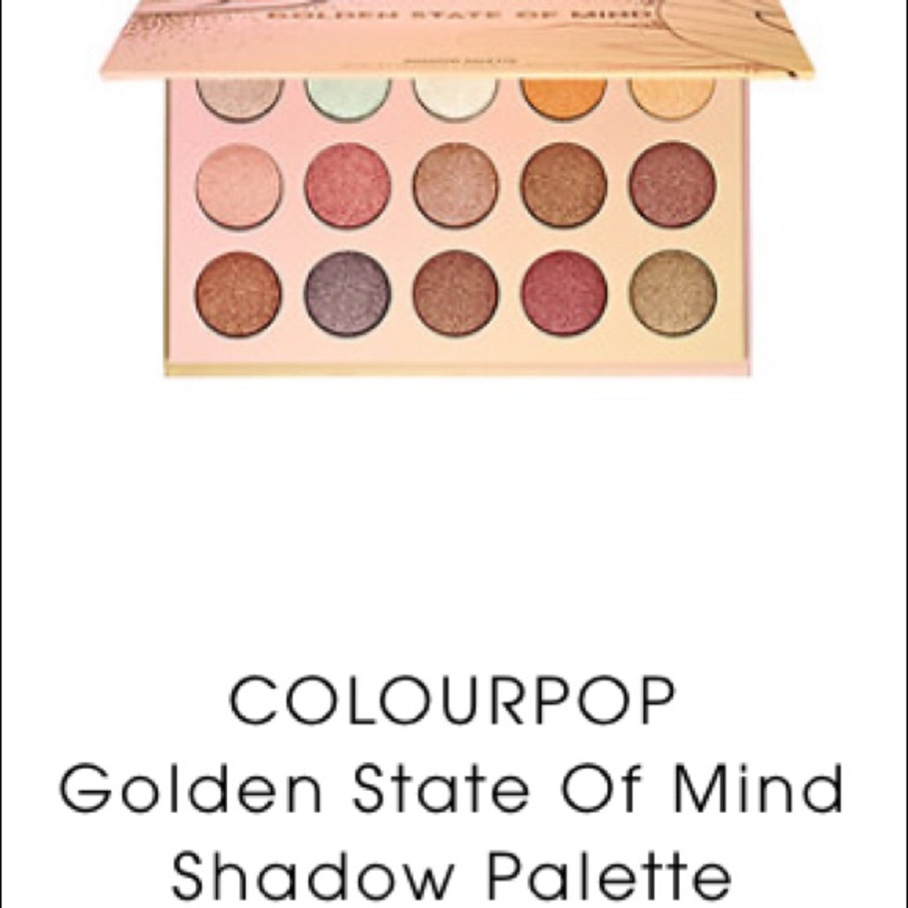 Colourpop golden state of mind eyeshadow pallet